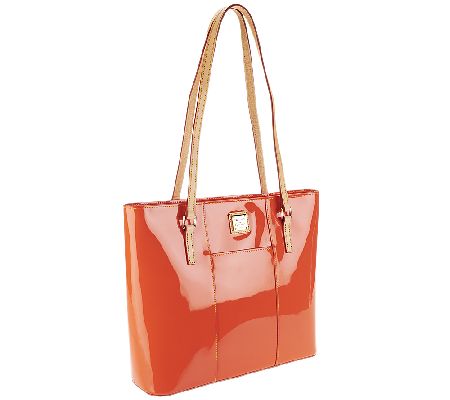 dooney and bourke patent leather shopper