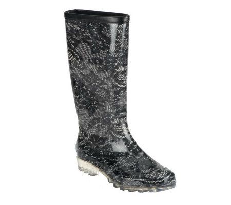 lace rain boots