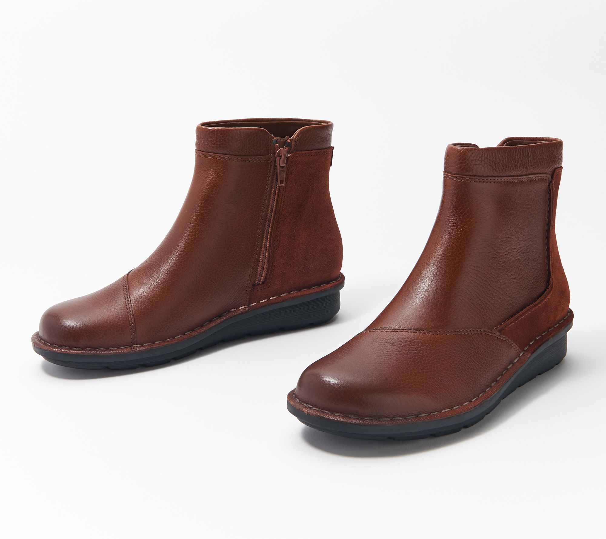 clarks boots leather