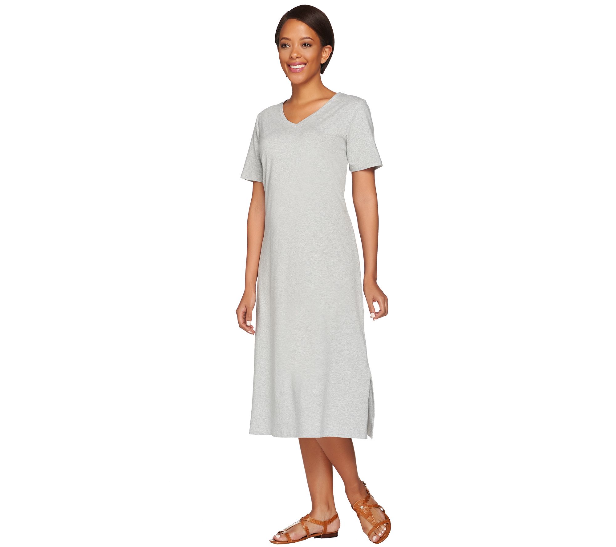short sleeve mid length dress