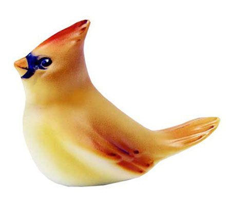 cardinal glass figurine