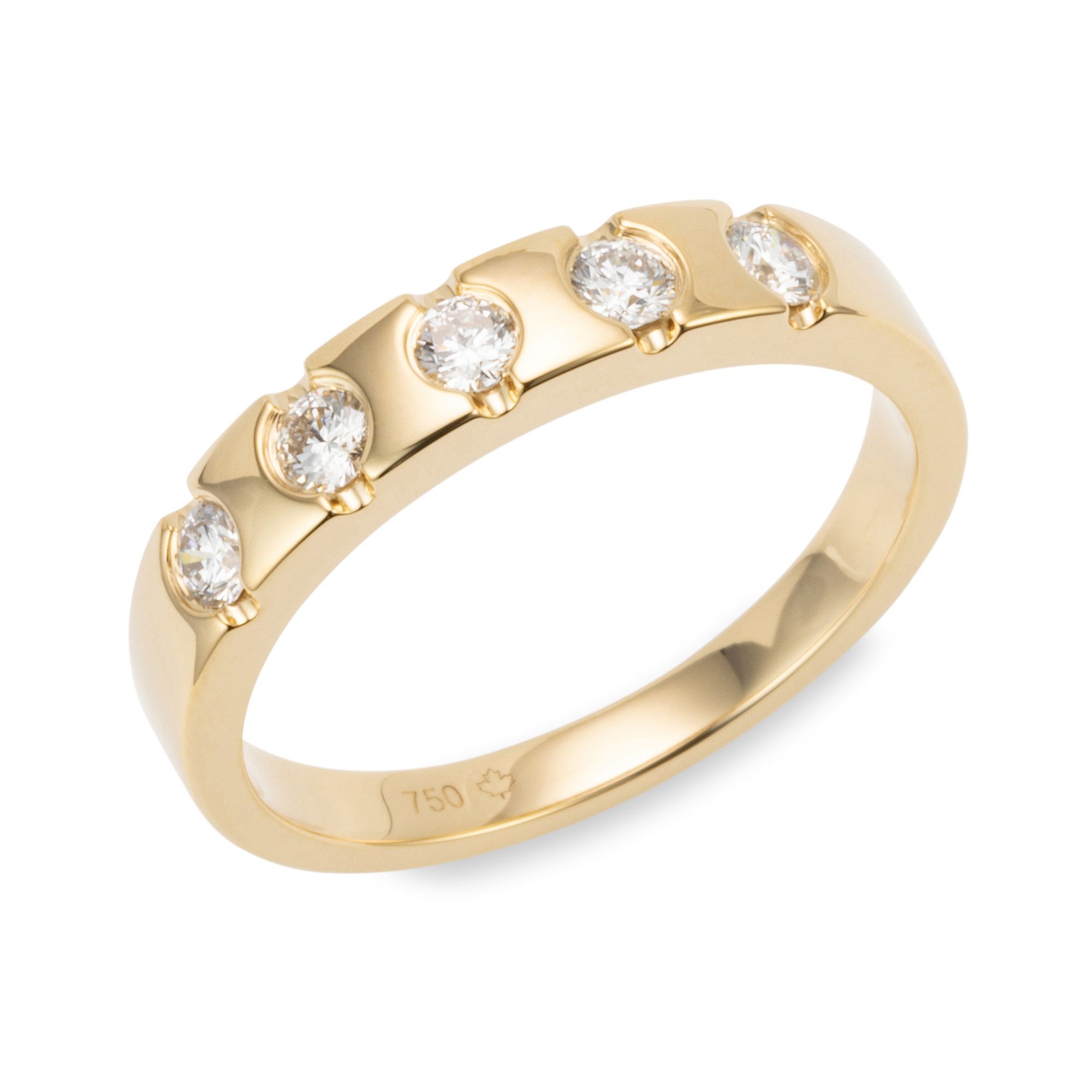 CANADIAN DIAMONDS Ring 5 Brillanten 0 30ct Hfw Lupenrein Gold 750 QVC De