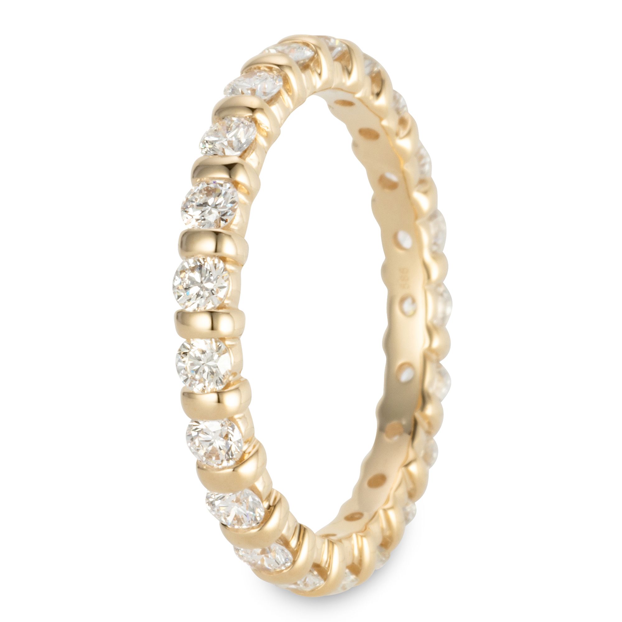 DIAMOUR Eternity Ring mind 19 Brill 1 00ct feines Weiß Lupenrein Gold