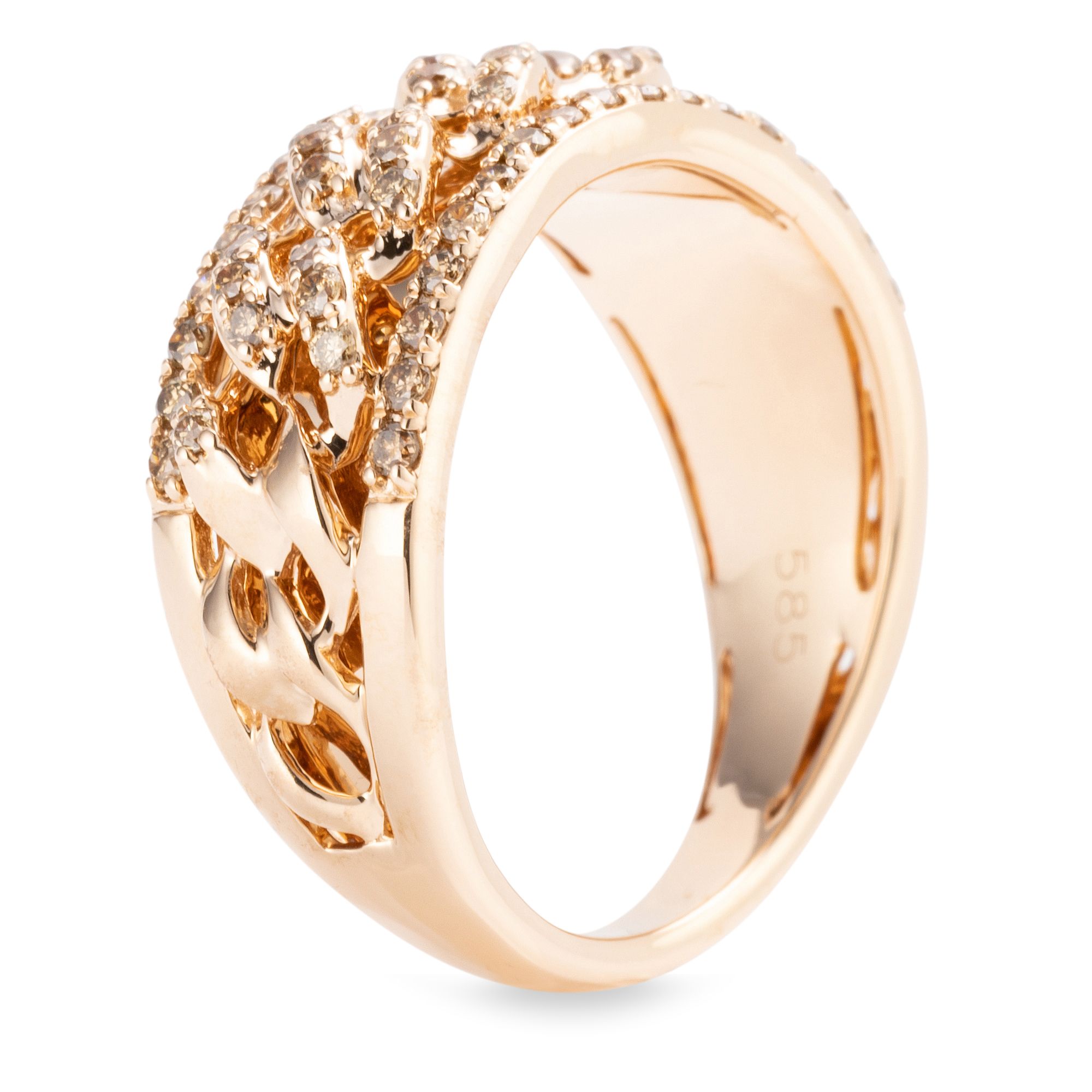 De Bruin Ring Brillanten Zus Ca Ct Ros Gold Qvc De