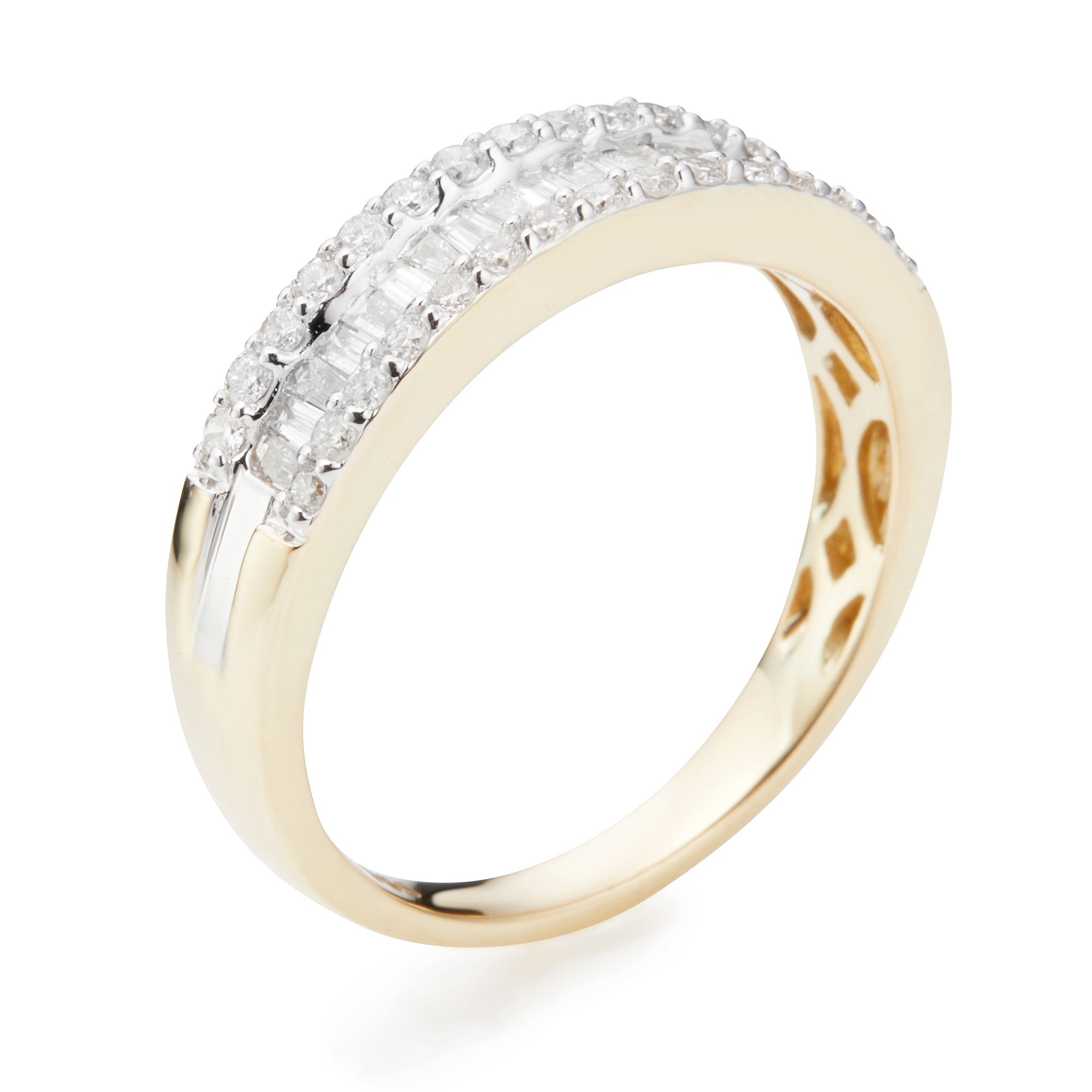 Ring 49 Diamanten zus ca 0 50ct Weiß P1 Gold 585 QVC de