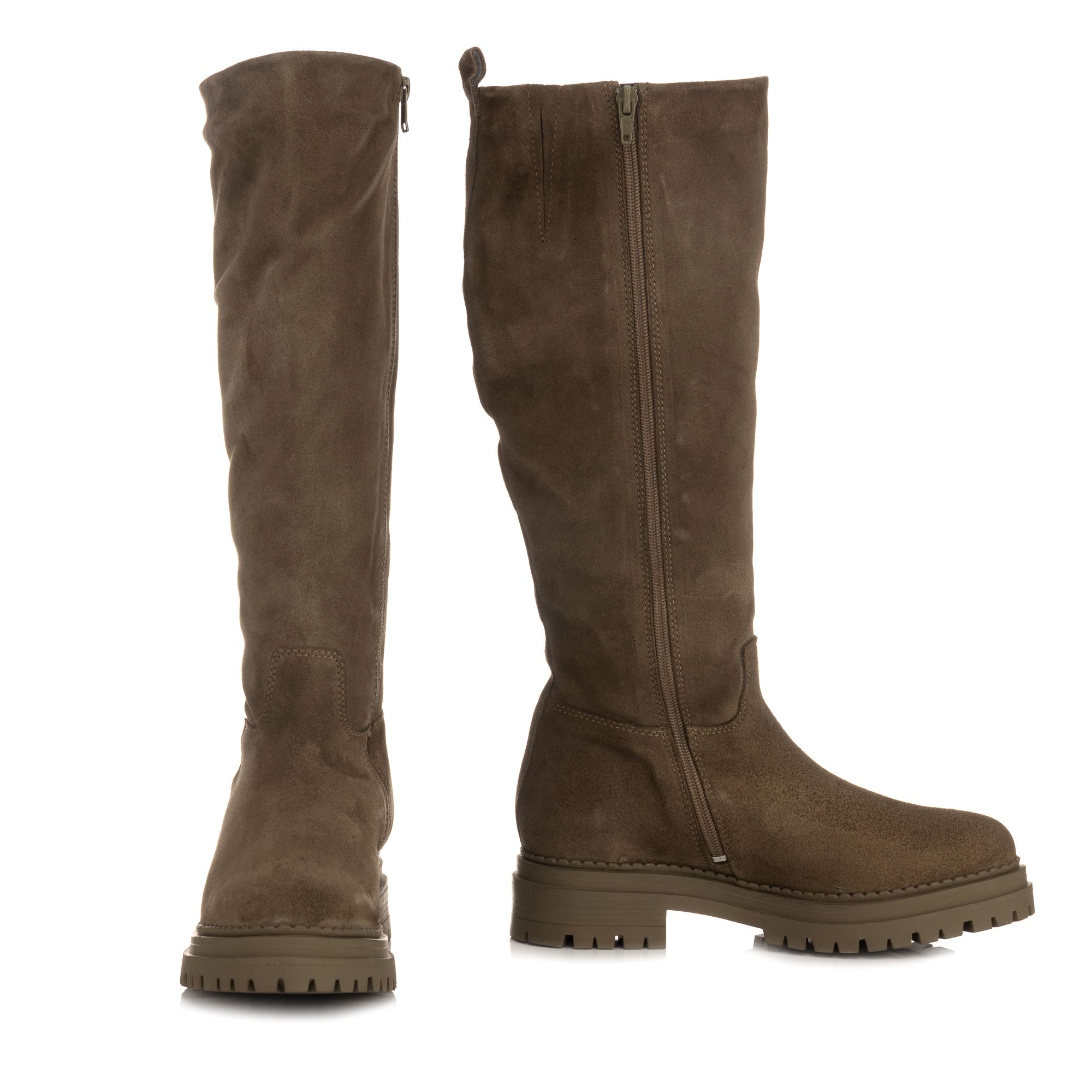 B Ware Via Milano Damen Stiefel Wildleder Gef Ttert Qvc De