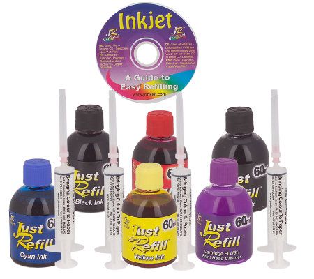 Jr Inkjet Black Color Inkjet Cartridge Refill Kit Qvc