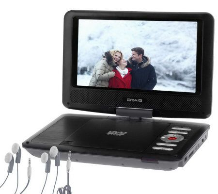 Craig 9" LCD Portable DVD Player with Swivel Screen, and Accessories