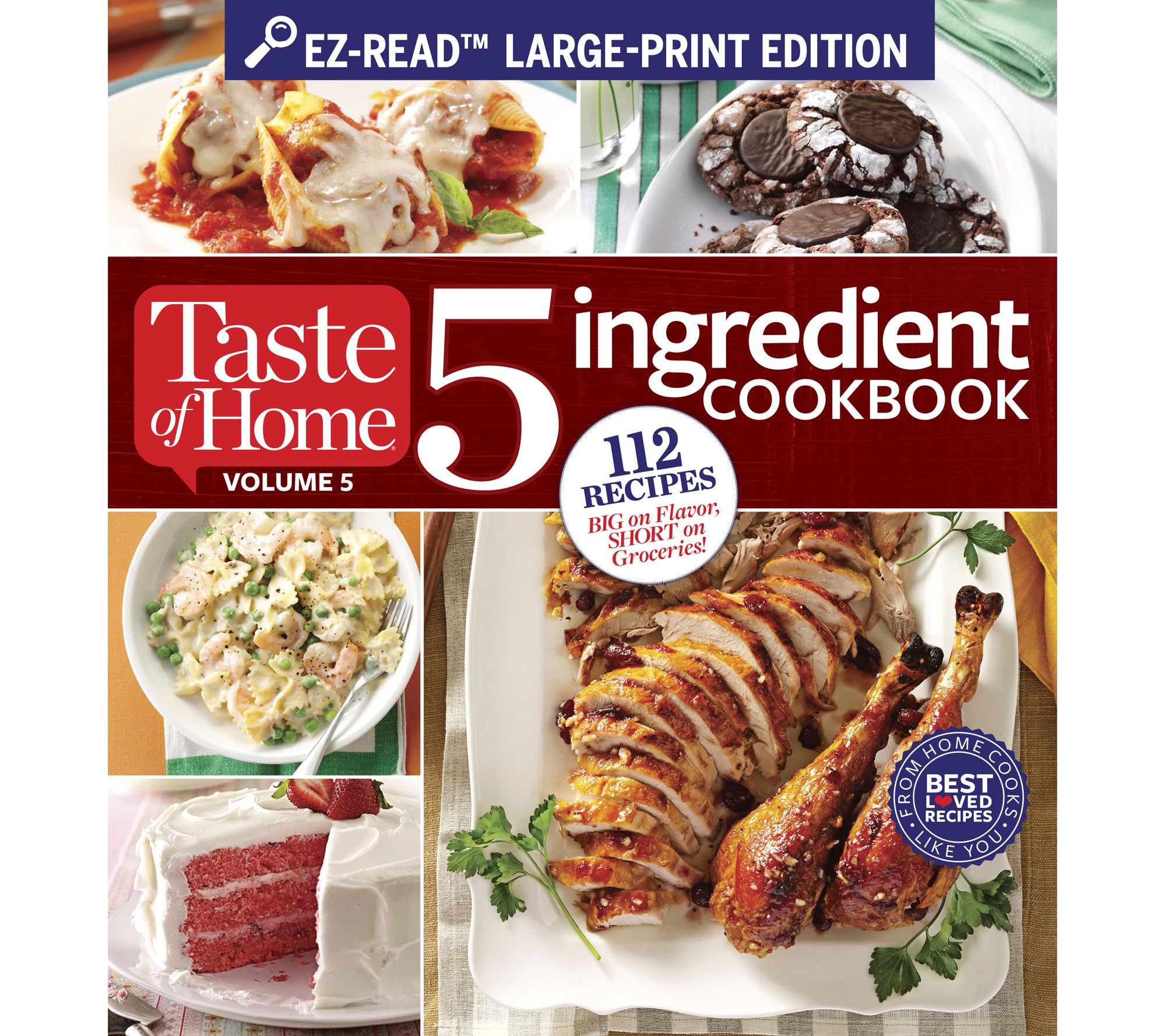 Taste of Home "5 Ingredient" and "Make Ahead" Large Print Cookbooks