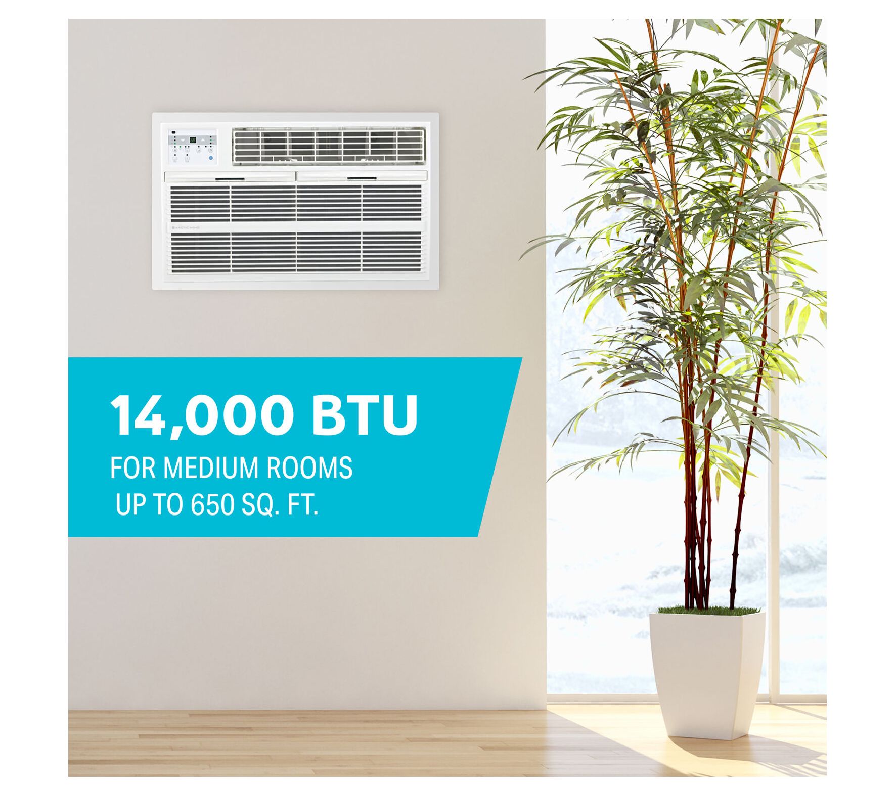 Arctic Wind 14 000 BTU 230V Through The Wall Air Conditioner QVC