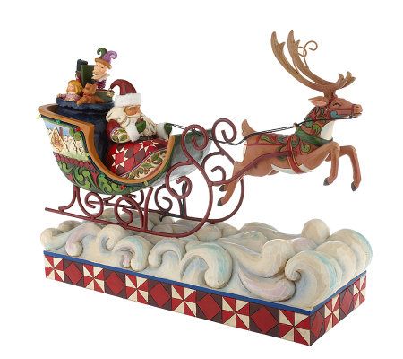 jim shore santa in sleigh