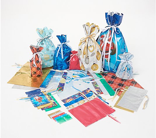 12-PC Birthday Jumbo Gift Bags with Glitter or Foil Accents