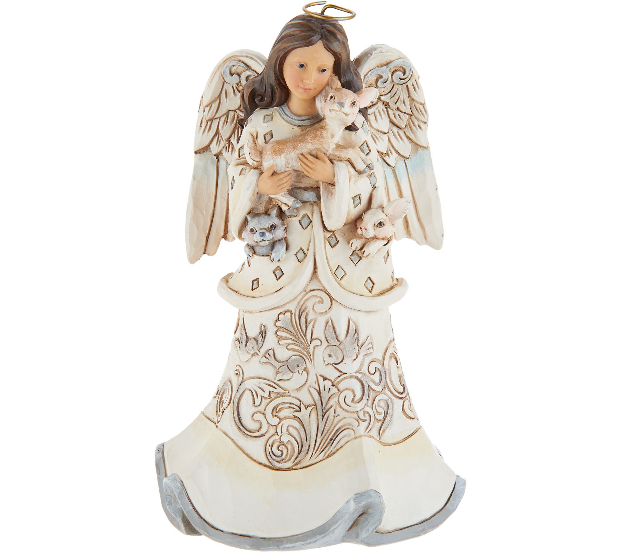 Jim Shore Heartwood Creek White Woodland Angel Figurine - Page 1 — Qvc.com