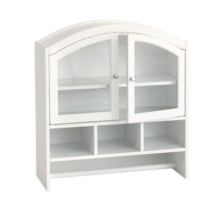 Arch Top Bathroom Wall Cabinet - White — QVC.com