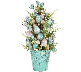 Foiled Egg Potted Cone Tree by Valerie - H210531