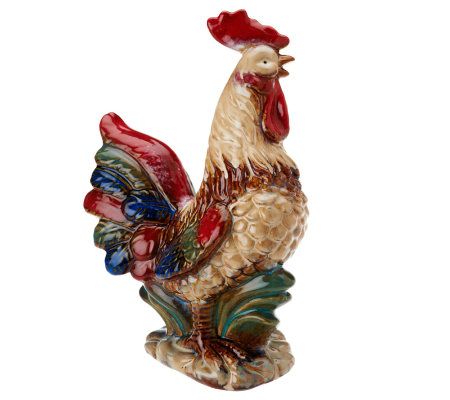 porcelain rooster figurines