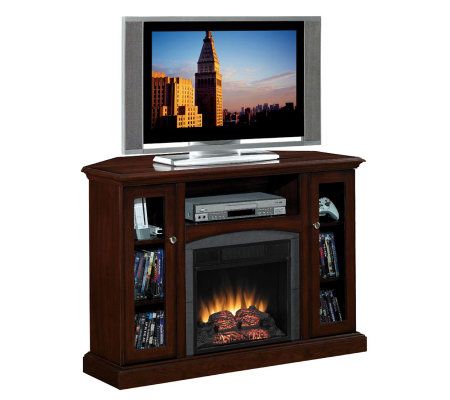 chimney bancroft fireplace theater electric qvc