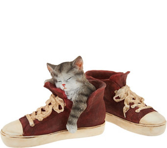 Indoor/Outdoor Sleeping Puppy or Kitten in Sneaker by Valerie - H210551