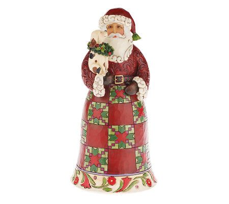 jim shore heartwood creek santa with puppy stone resin figurine 9