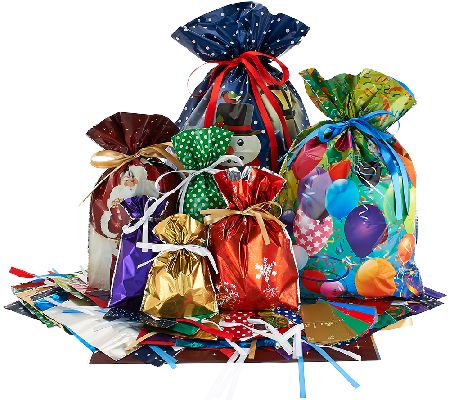 qvc gift bag drawstring kringle express holiday piece air items official shopping site recently