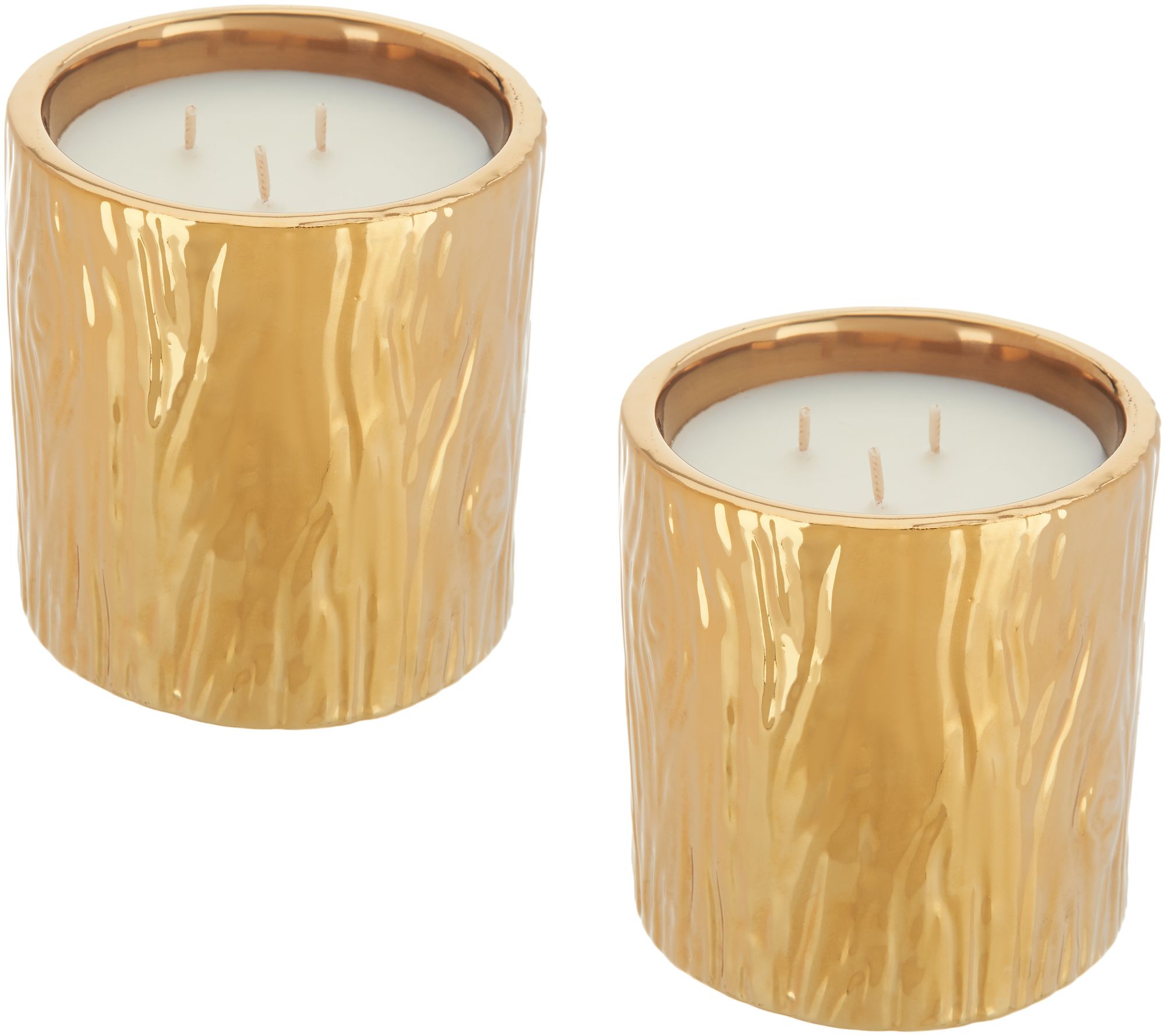 Homeworx By Harry Slatkin Set Of Oz Faux Bois Ceramic Candles