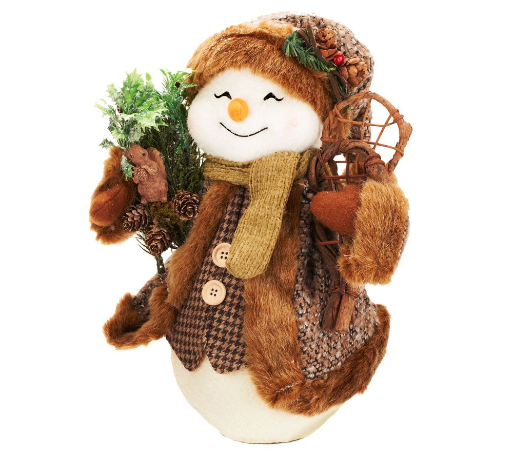 woodland snowman figurines