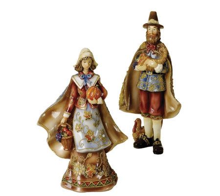 miniature pilgrim figurines