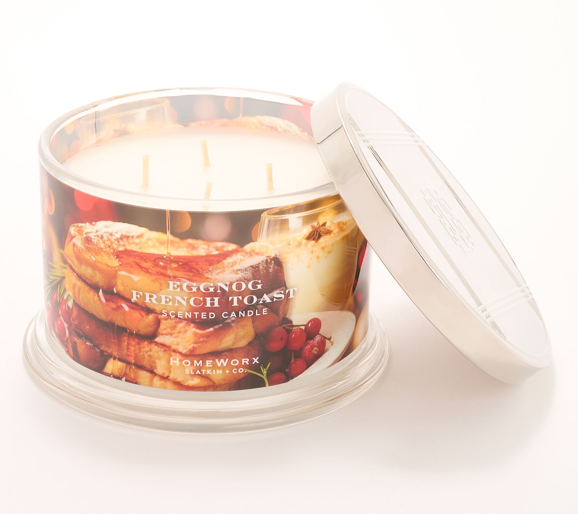 As Is HomeWorx By Slatkin Co 18oz Eggnog Toast Candle QVC