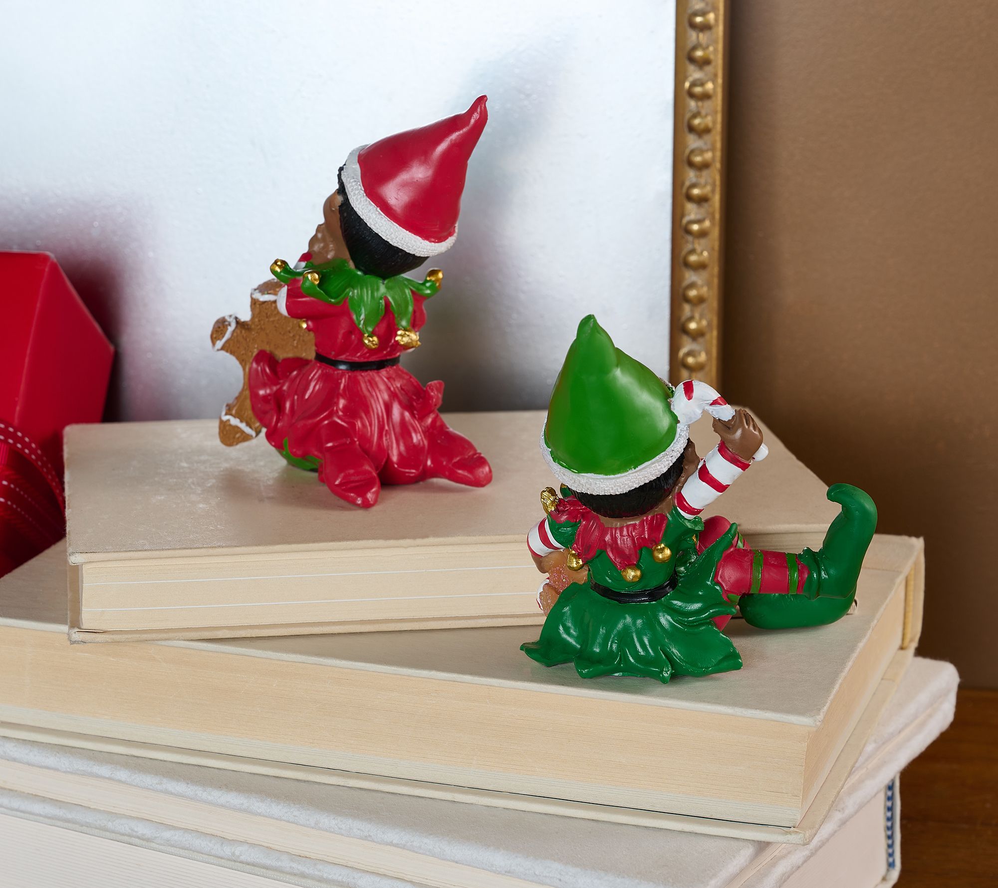 As Is Set Of Playing Elf Figures By Valerie Qvc