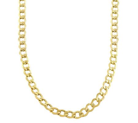 curb 14k chain necklace gold qvc