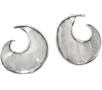 Or Paz Sterling Silver Sculpted Hoop Earrings - J350231