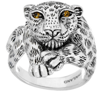 JAI Sterling Silver Leopard Ring - J346047