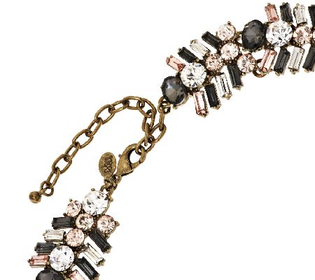 As Is Joan Rivers Crystal Baguette 18 Collar Necklace QVC