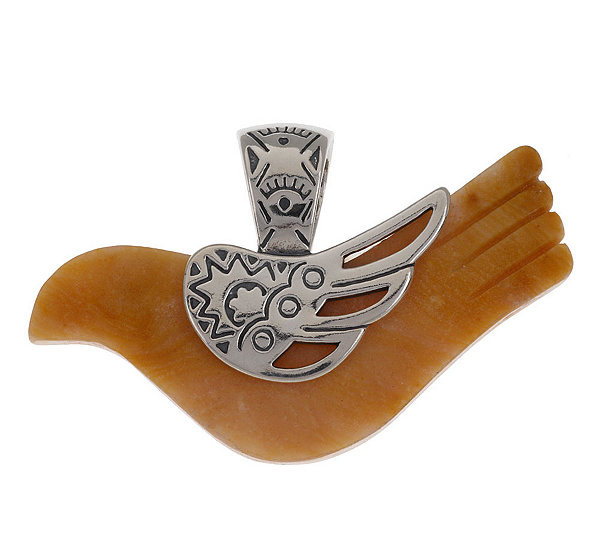 Image result for Southwestern Sterling Yellow Calcite Bird Pendant