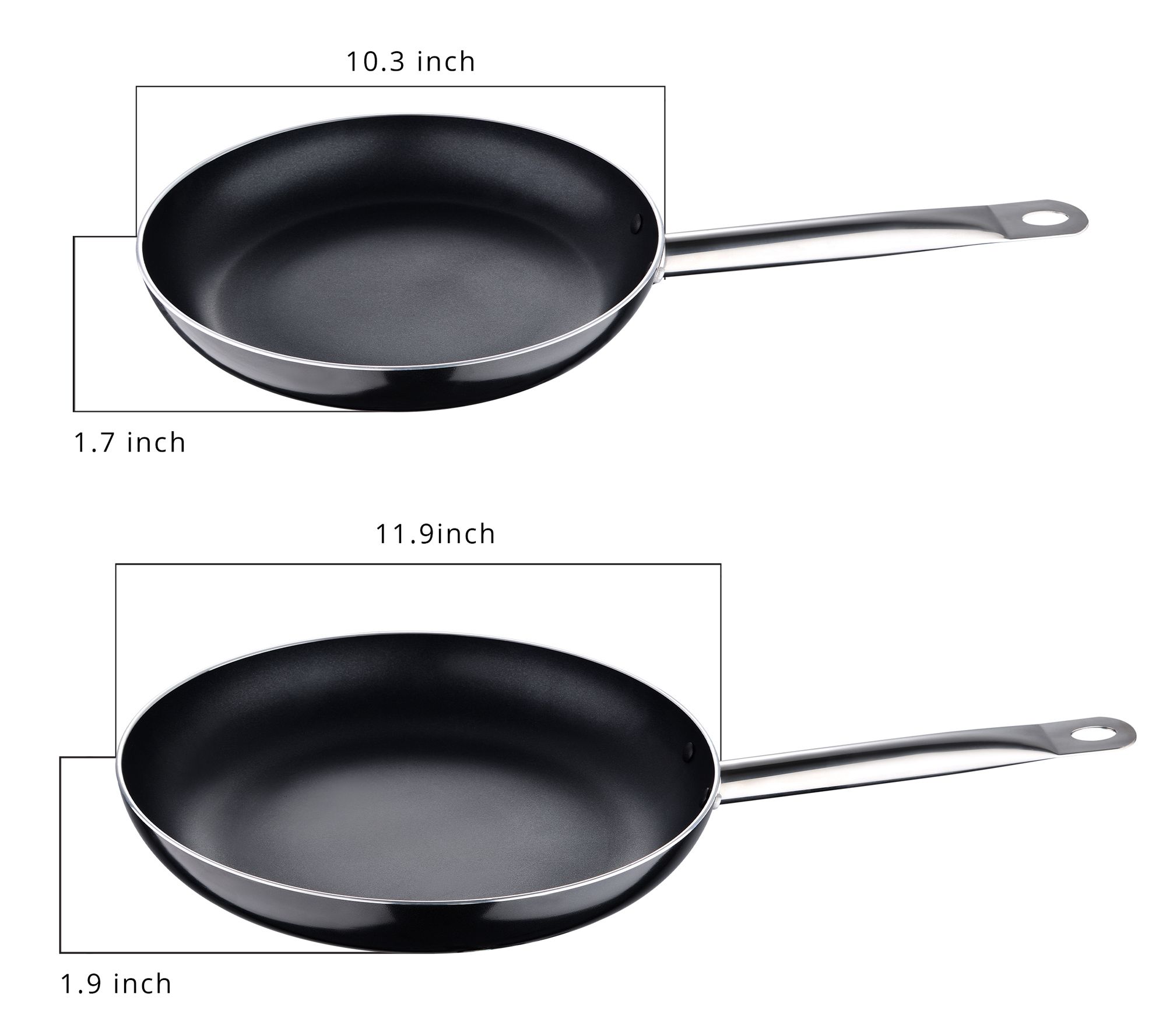 Prochef By Bergner Set Of Nonstick Fry Pan Set Qvc