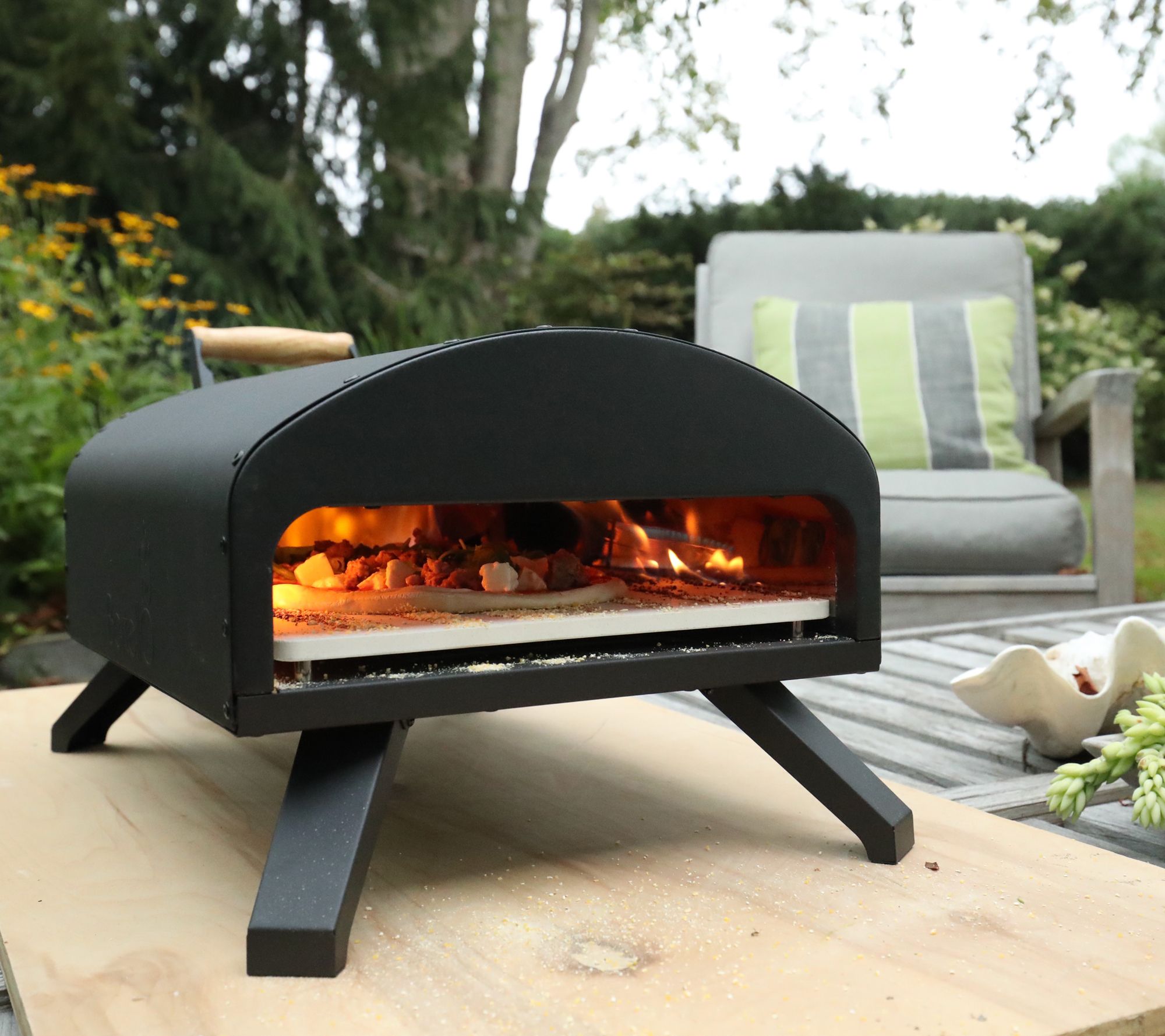 Bertello Gas, & Fired Outdoor Pizza Oven with Accessories QVC.com