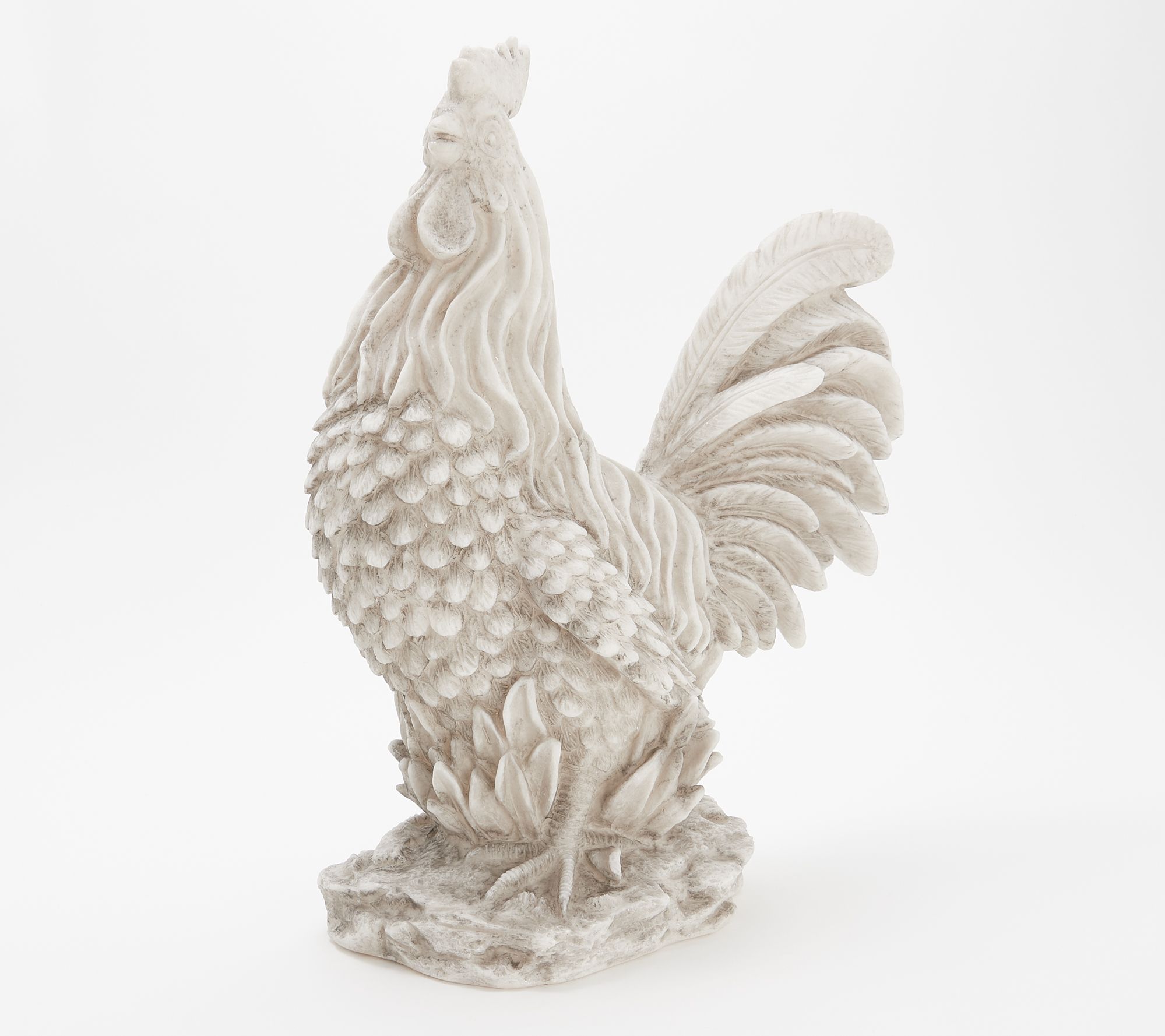 As Is Barbara King Antiqued Sandstone Hen Or Rooster Collection Qvc