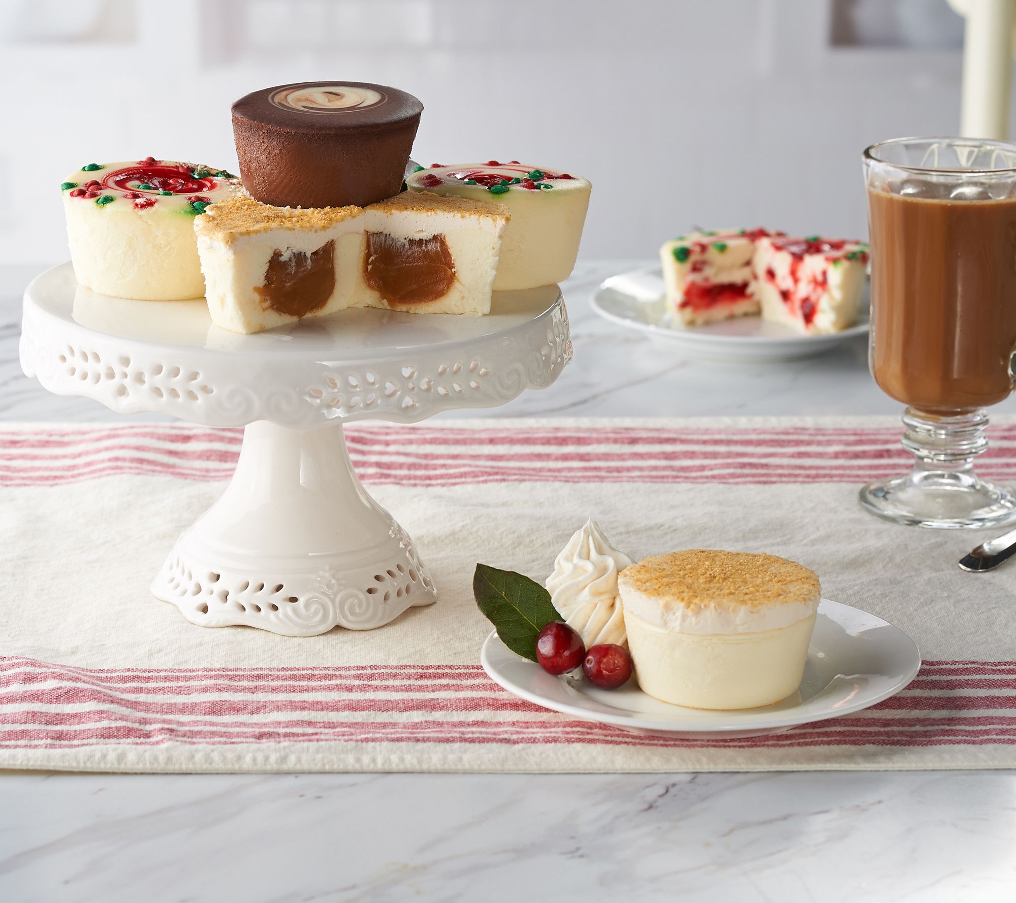 Junior's (18) 4-oz Holiday Mini Cheesecake Assortment - Page 1 — QVC.com