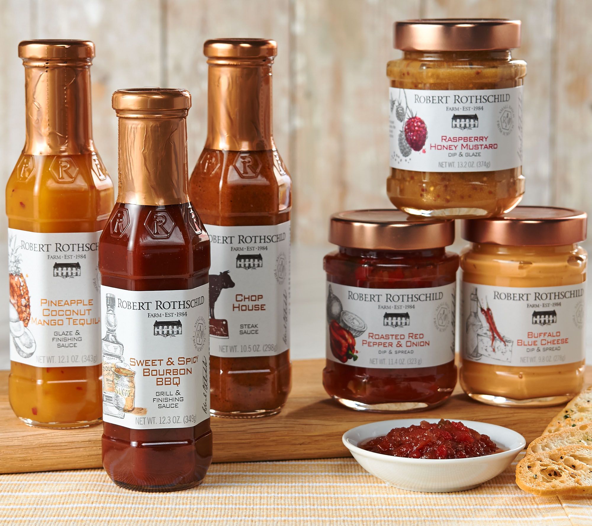 rothschild sauce robert assortment dip gourmet jar qvc