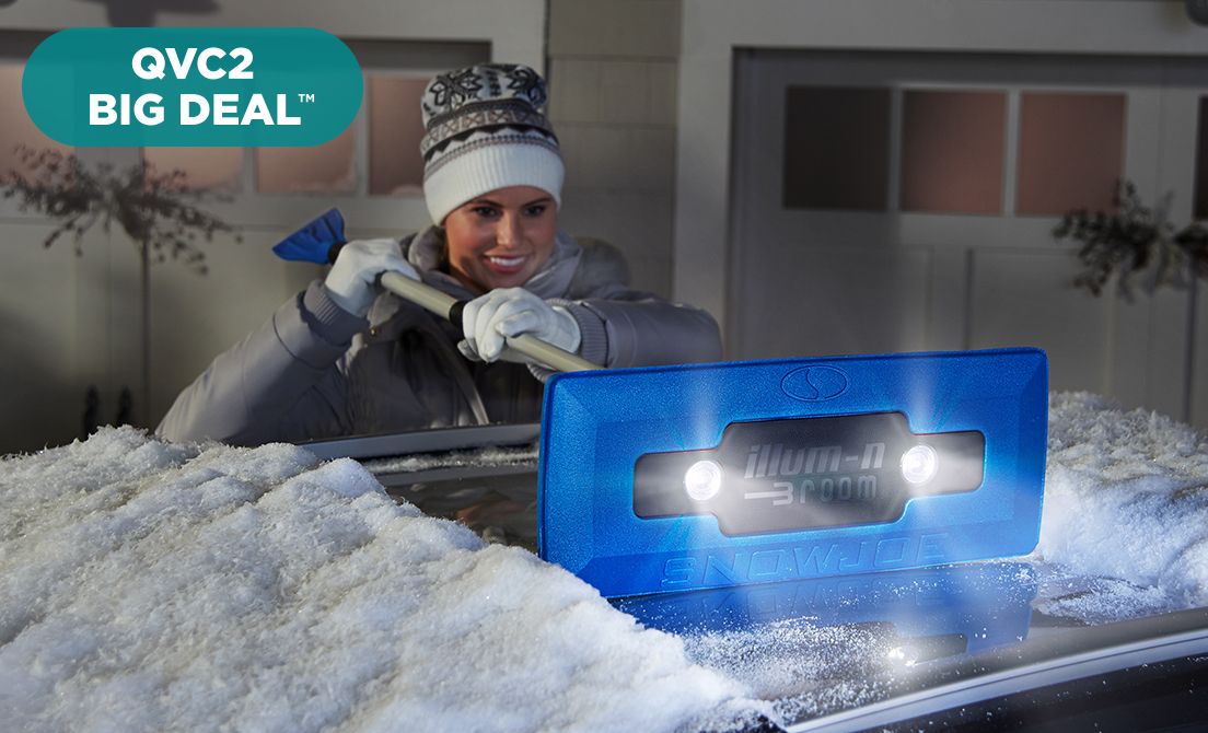 (QVC) Q2 Snow Joe PRO Telescoping Snowbroom & Ice Scraper w/ 4 LED