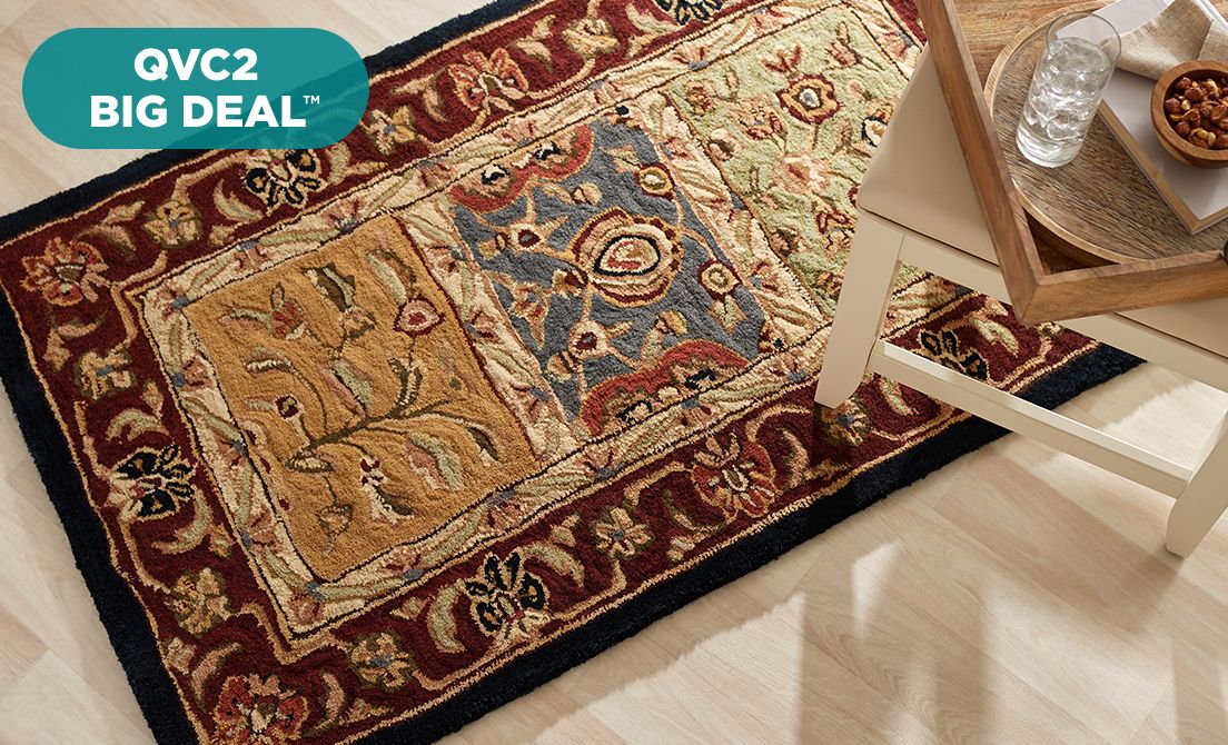 (QVC) Q2 Royal Palace Special Edition Tabriz Panel Wool Rug