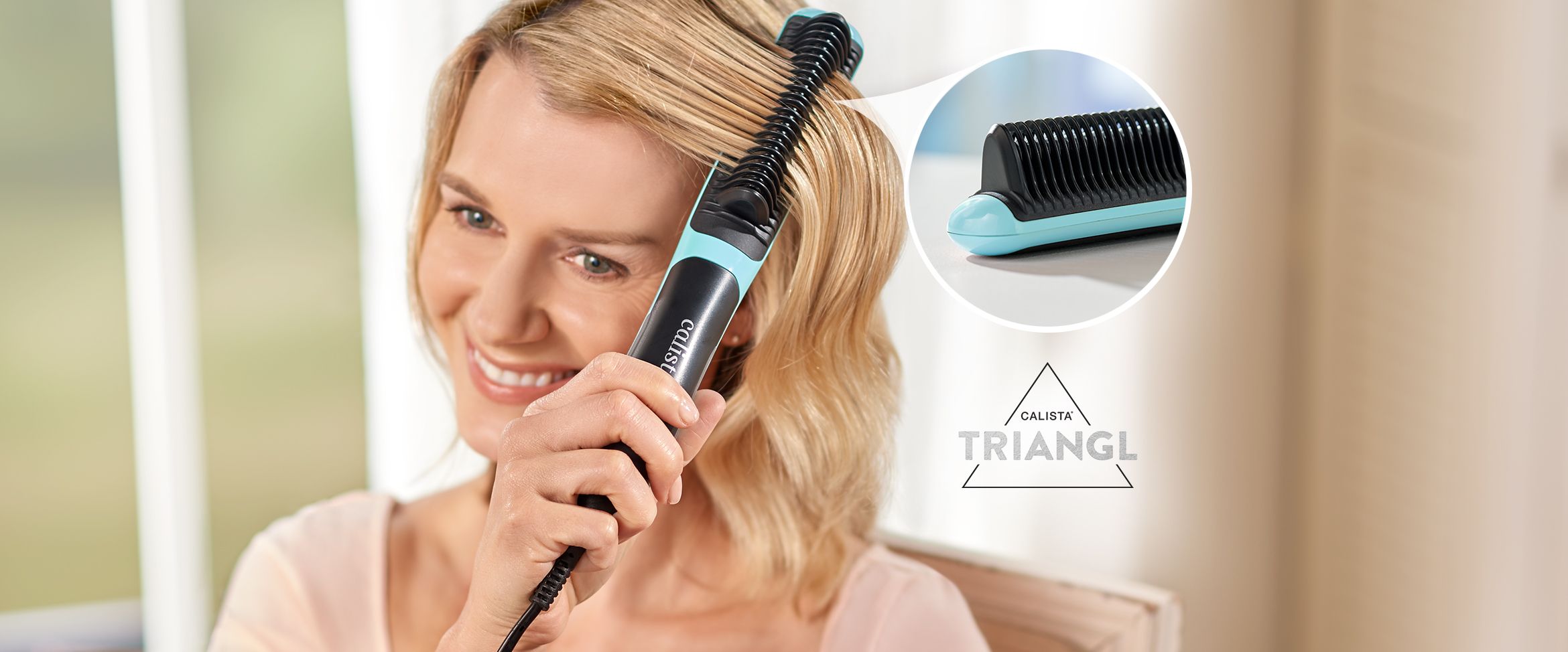 calista triangl heated detailer hair brush