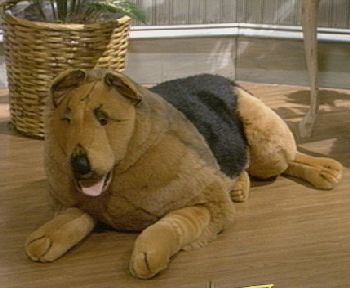 large plush german shepherd