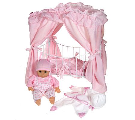 18 inch doll canopy bed