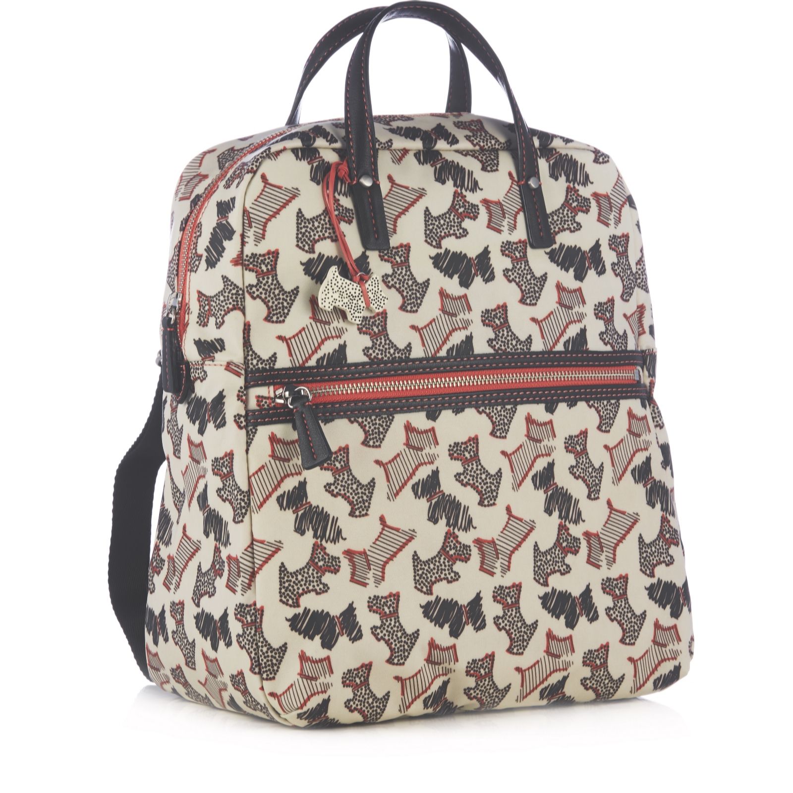 radley large zip top backpack