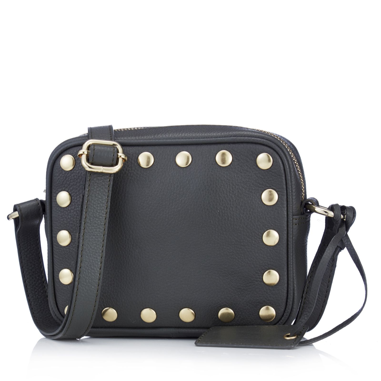 square leather crossbody bag