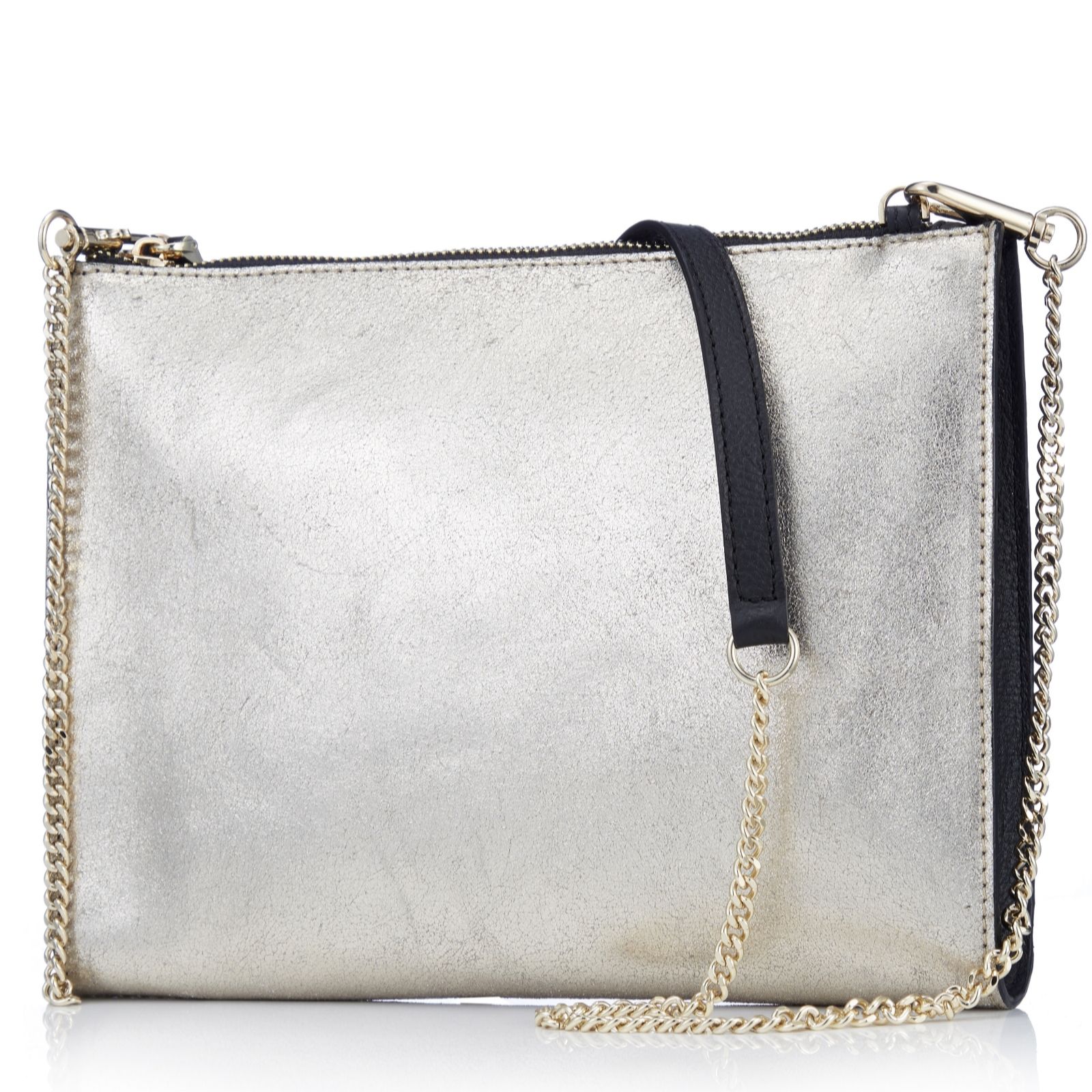 Ashwood Leather Crossbody Bag with Detachable Chain Strap - QVC UK