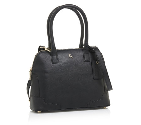 Ashwood Leather Twin Handle Grab Bag with Shoulder Strap - QVC UK