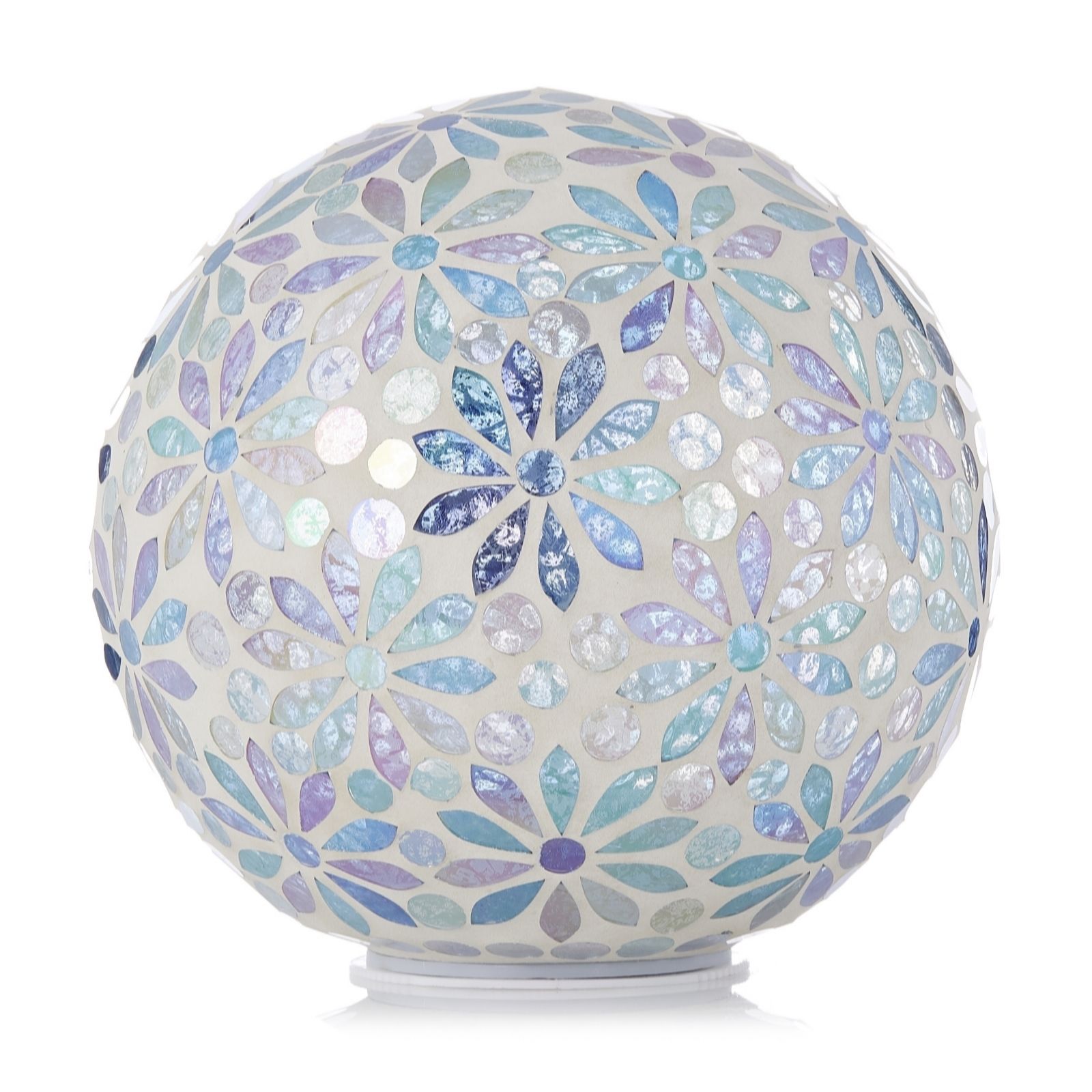 Outlet Garden Reflections Mosaic LED Flower Ball Lamp 20cm QVC UK