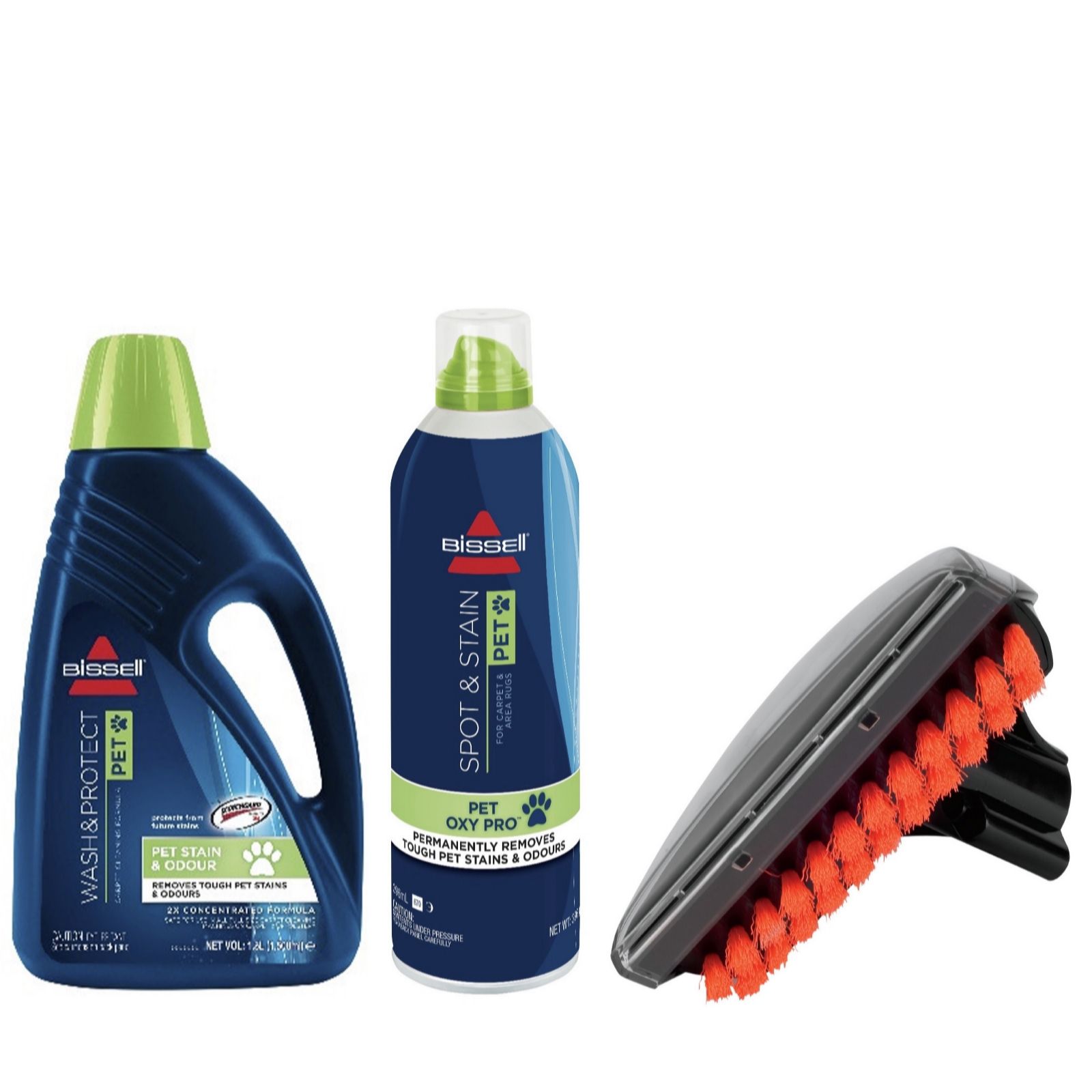 bissell odour stain remover 3pc pet kit qvc